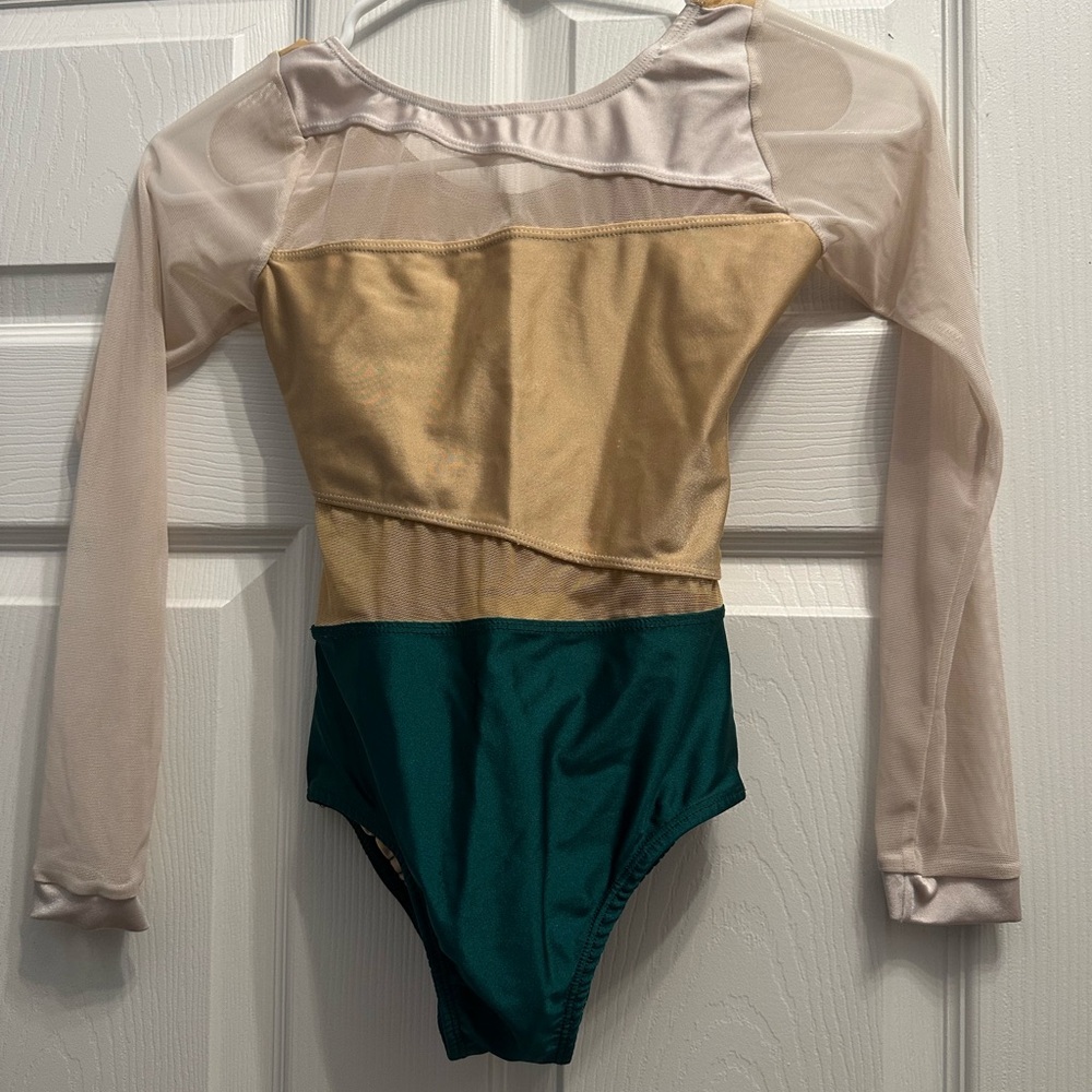 iLogear Long Sleeve Color Block Leotard